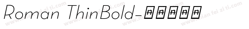 Roman ThinBold字体转换